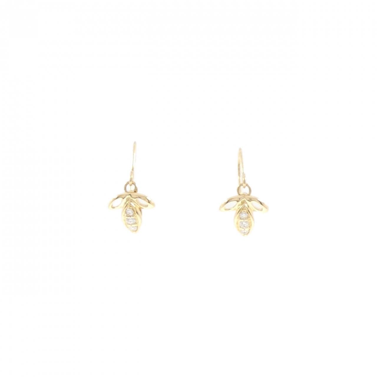 K18YG ダイヤモンド ピアス 0.04CT