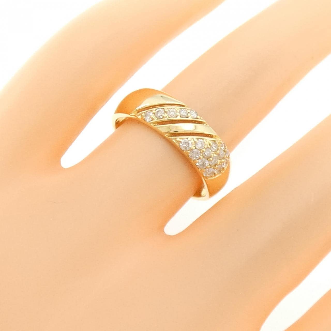 K18YG ダイヤモンド リング 0.25CT