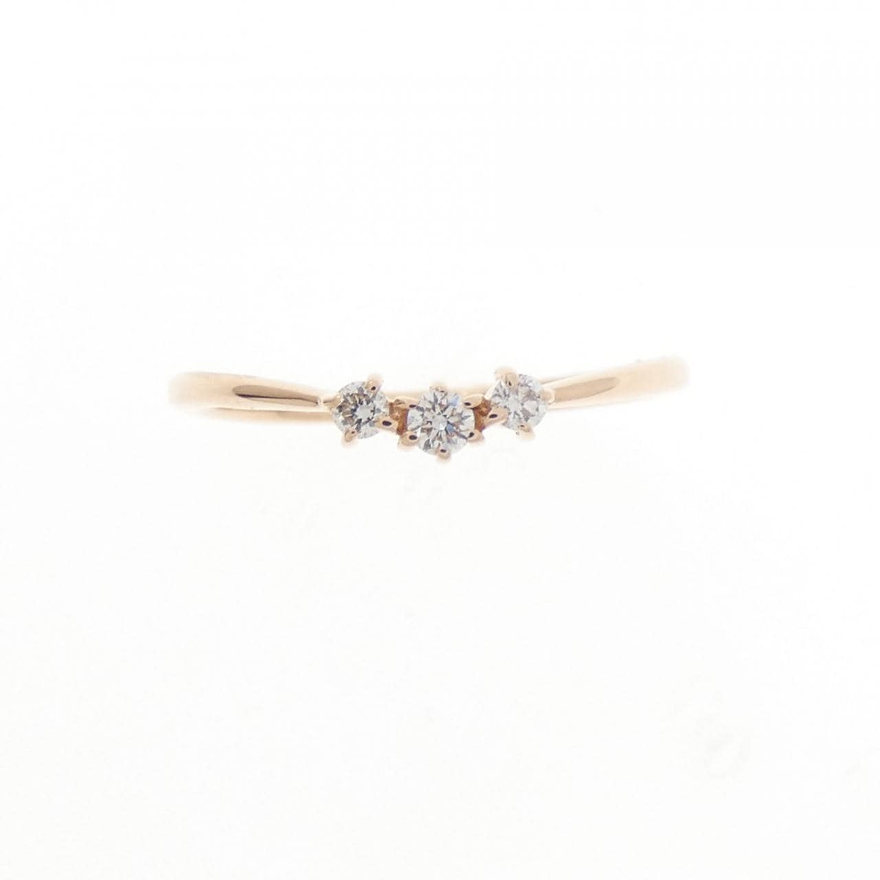 K10PG ダイヤモンド ピンキーリング 0.04CT