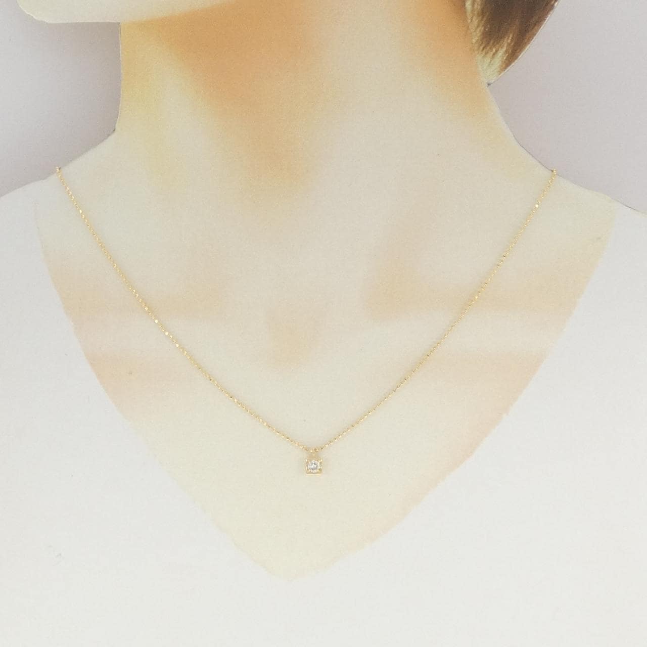 K18YG ダイヤモンド ネックレス 0.17CT