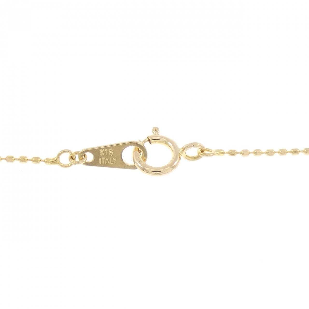K18YG ホースシュー ダイヤモンド ネックレス 0.20CT