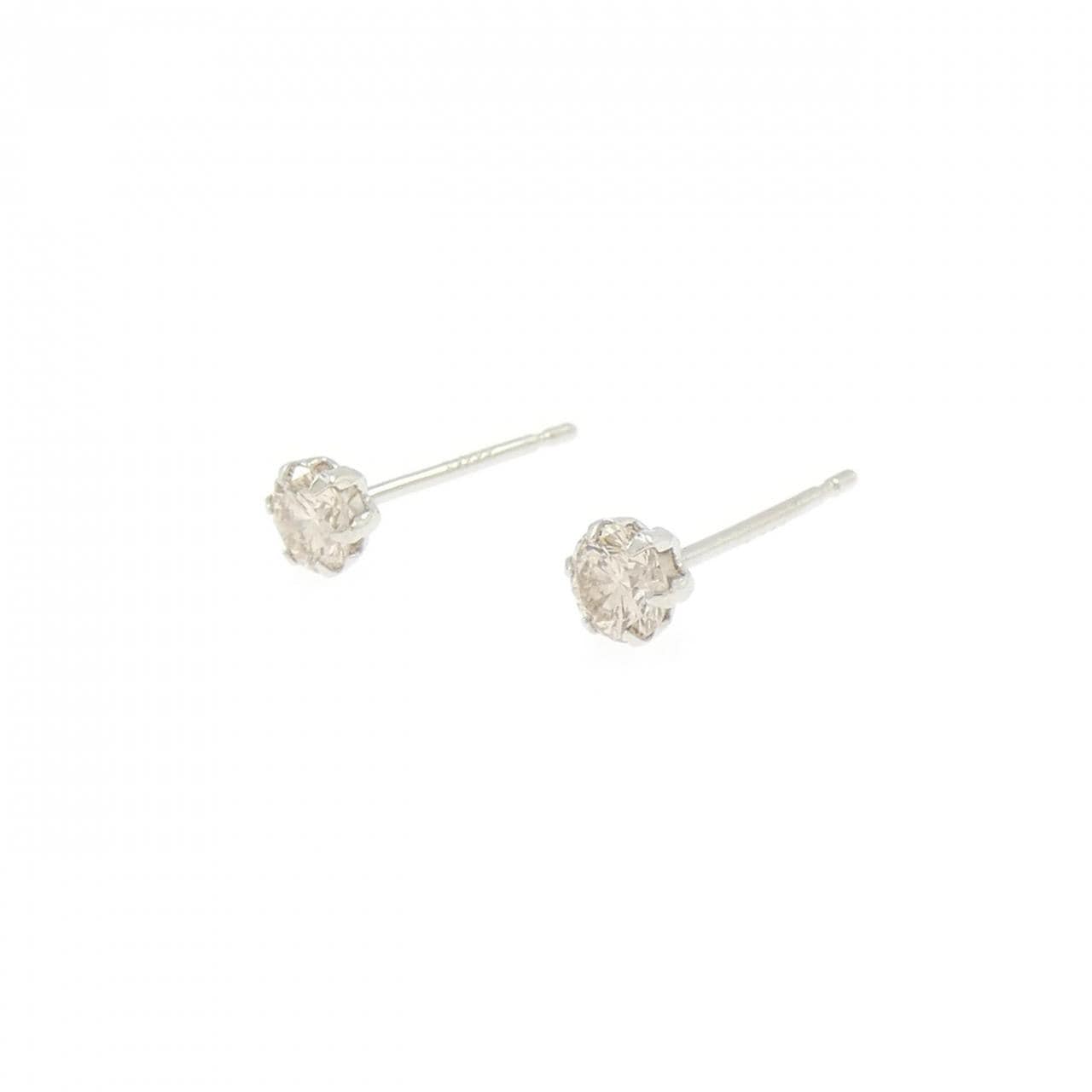 PT900 ソリティア ダイヤモンド ピアス 0.30CT