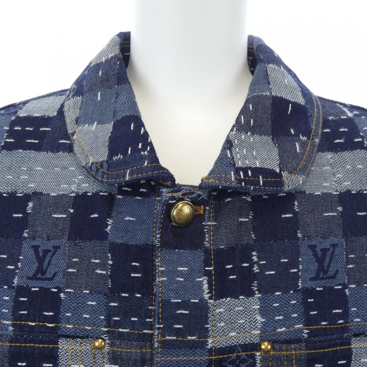 ルイヴィトン LOUIS VUITTON ダミエデニムワークウェアブルゾン HTA80WWIO デニムジャケット