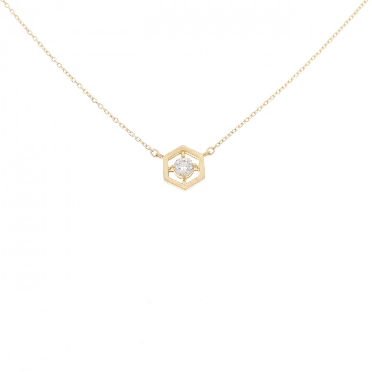 K18YG ダイヤモンド ネックレス 0.08CT