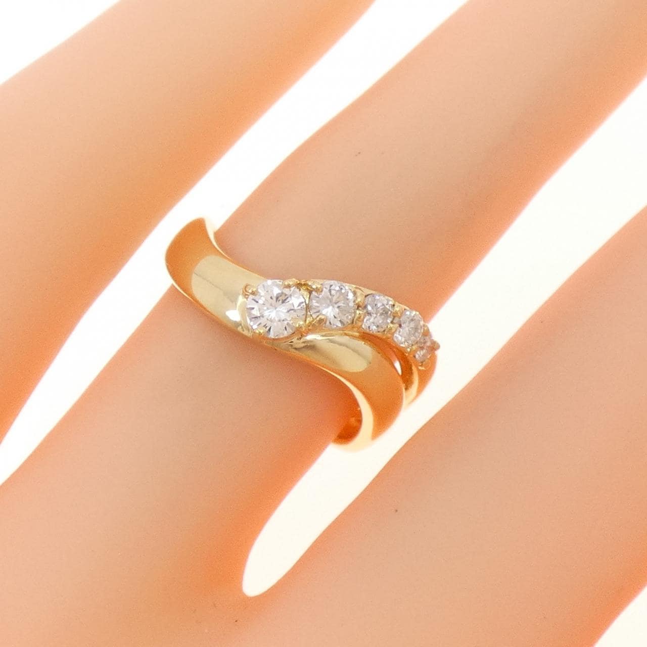 K18YG ダイヤモンド リング 0.32CT