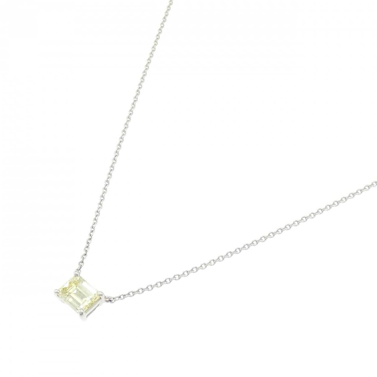 PT900/PT850 ダイヤモンド ネックレス 0.544CT FLY VS1 エメラルドカット