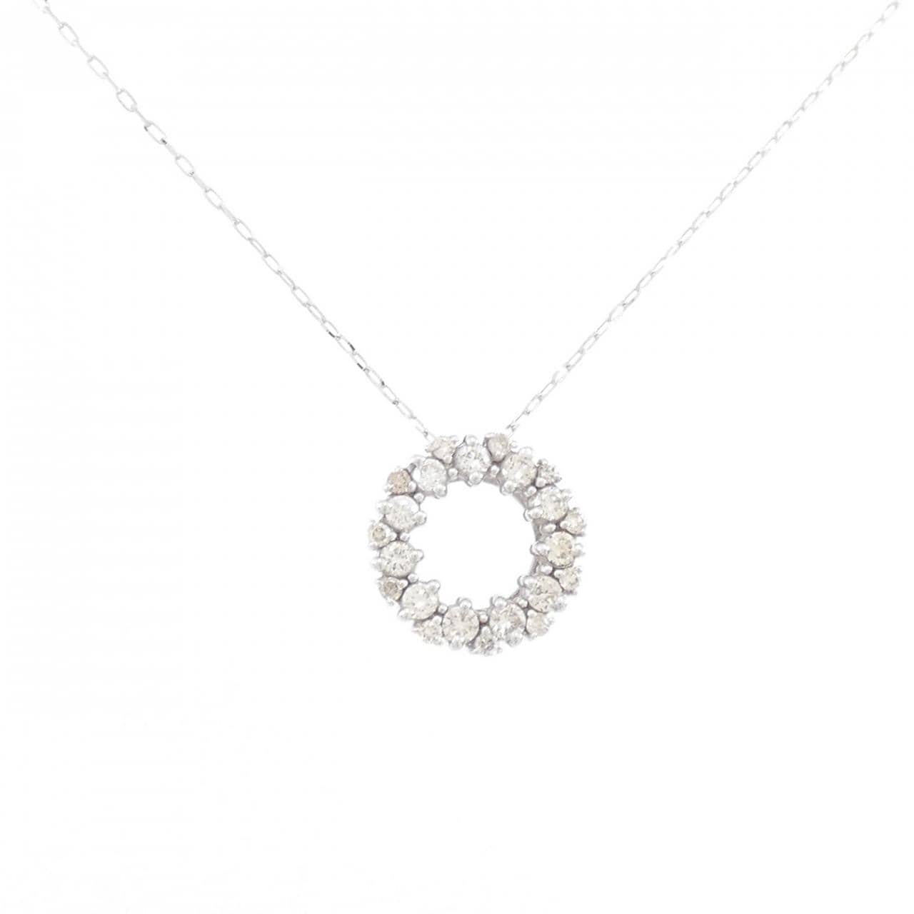 K18WG ダイヤモンド ネックレス 0.20CT