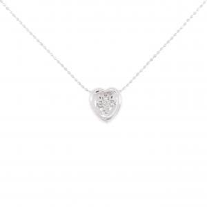 K18WG ハート ダイヤモンド ネックレス 0.07CT