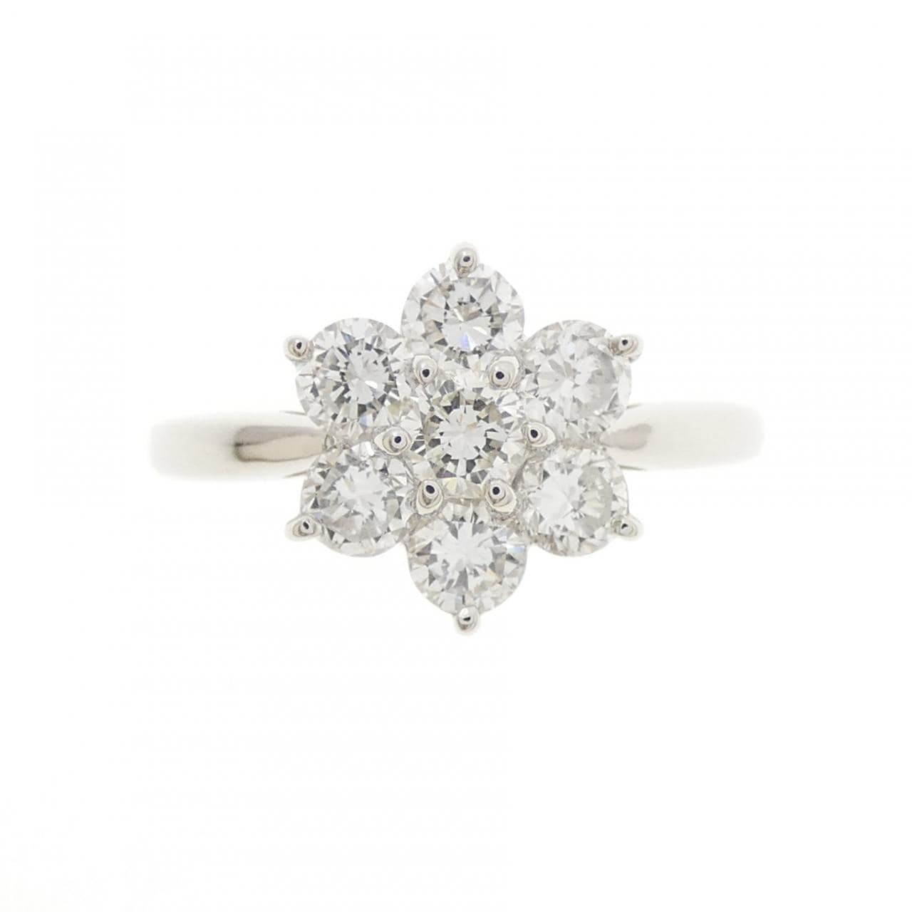 PT900 フラワー ダイヤモンド リング 1.03CT