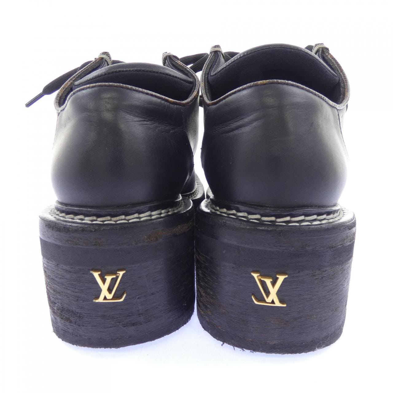 ルイヴィトン LOUIS VUITTON モノグラムキャンバス LVボブールライン ダービー シューズ
