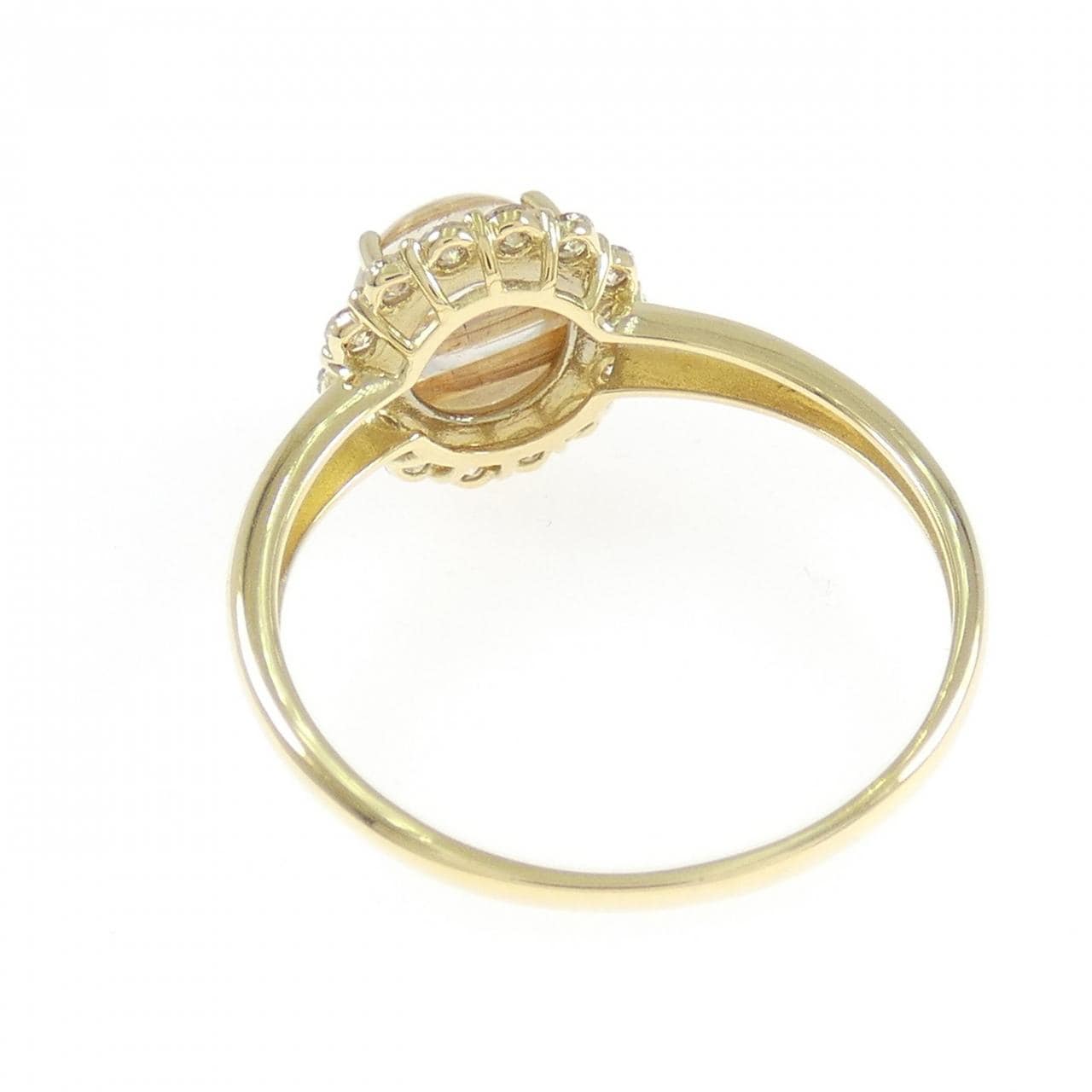 K18YG ルチルクオーツ リング 1.67CT