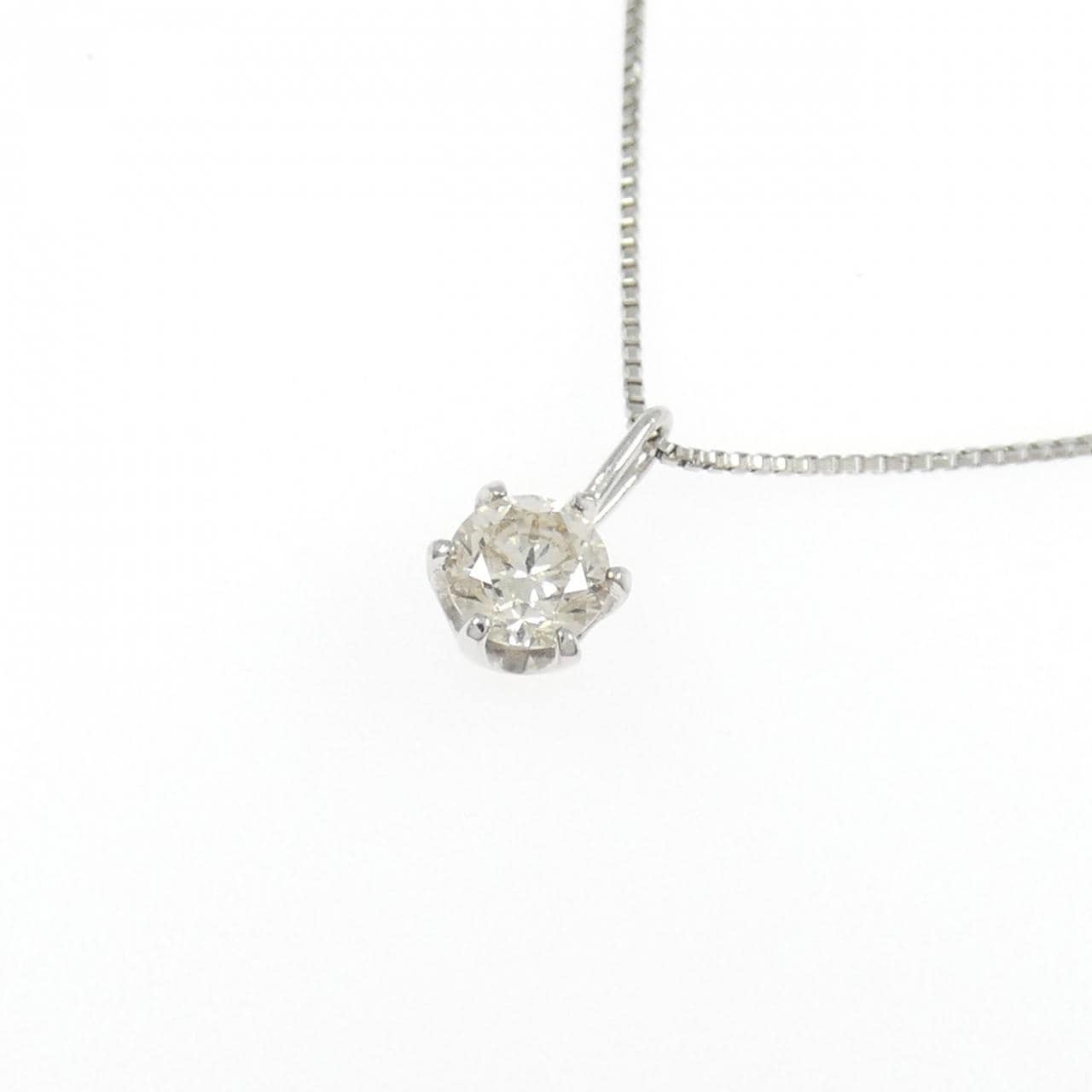 PT900/PT850 ソリティア ダイヤモンド ネックレス 0.30CT