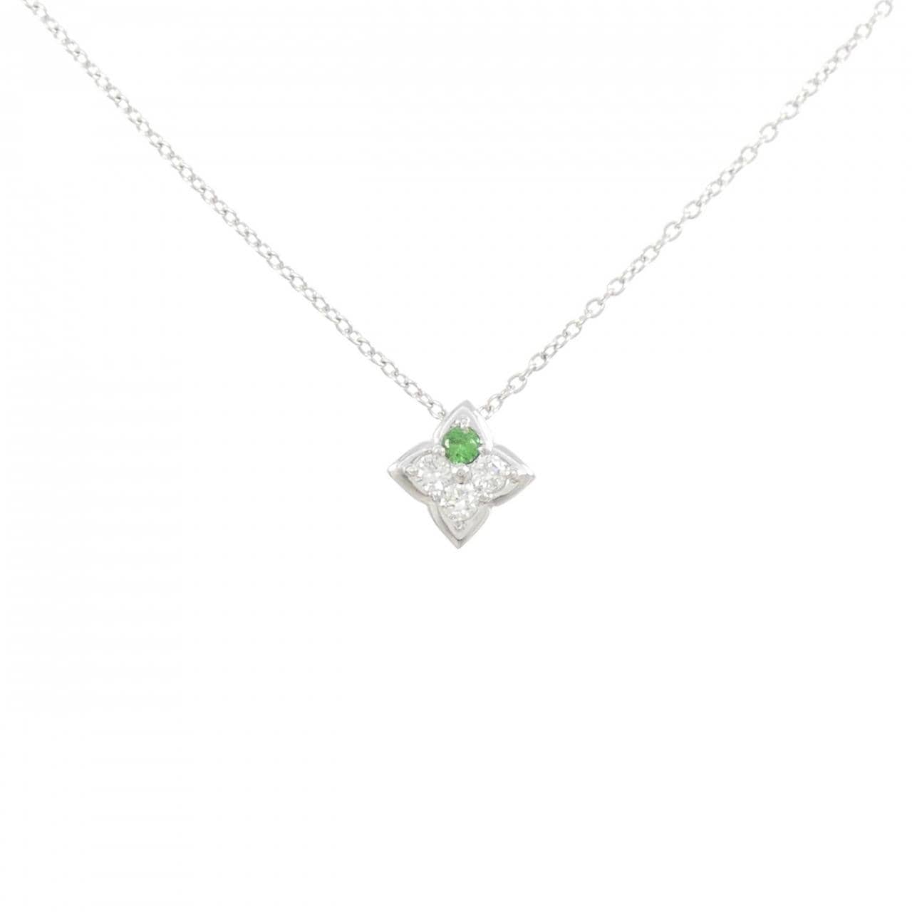 K18WG ガーネット ネックレス 0.06CT