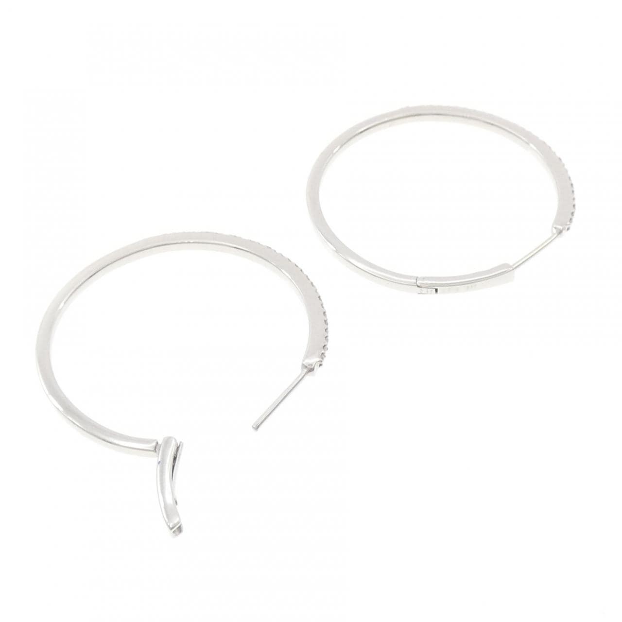 K18WG ダイヤモンド ピアス 0.30CT