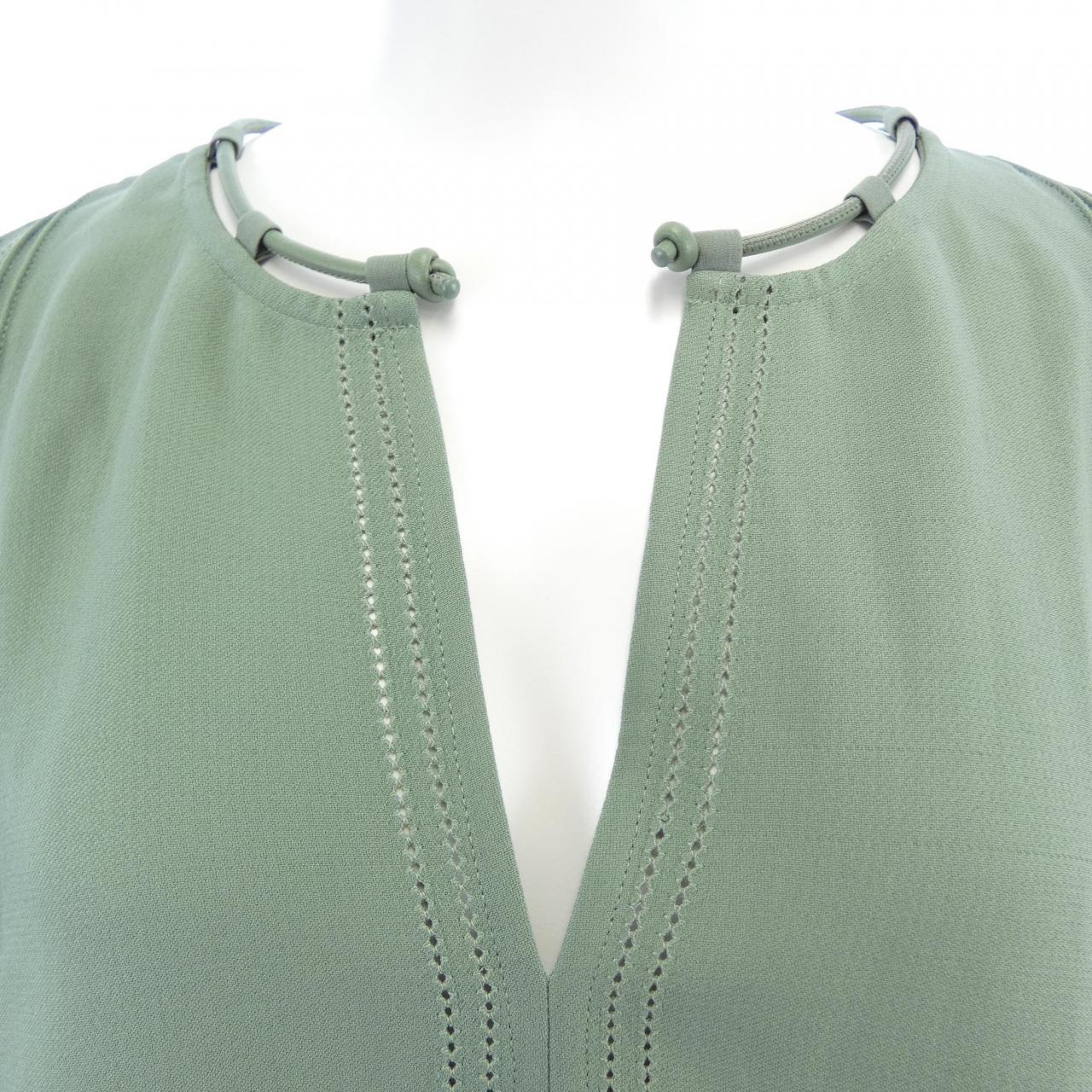エルメス HERMES シルククレープ テクスチャードコットン 2H0611DI トップス