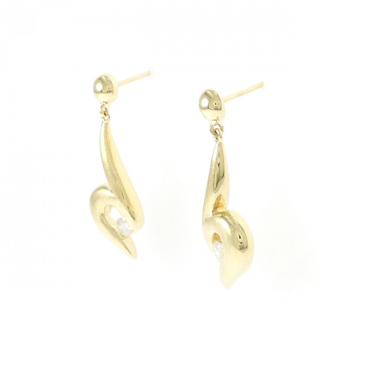 K18YG鑽石耳環 0.17CT