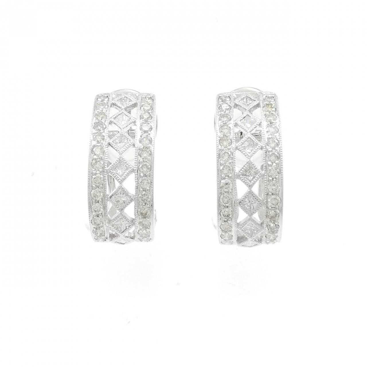 K18WG ダイヤモンド ピアス/イヤリング 1.00CT