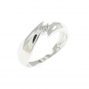 K18WG ダイヤモンド ピンキー リング 0.03CT