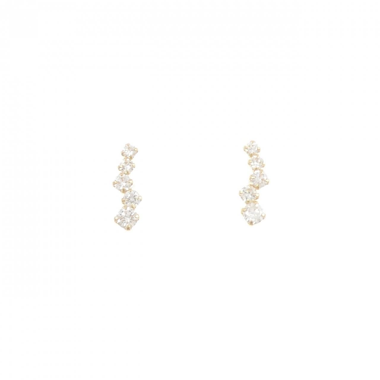 K18YG ダイヤモンド ピアス 0.30CT