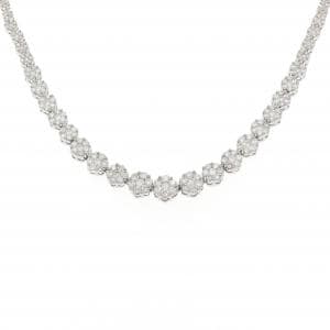 K18WG ダイヤモンド ネックレス 4.85CT