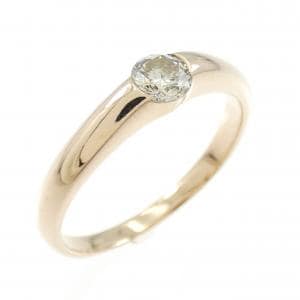 K18PG ソリティア ダイヤモンド リング 0.23CT