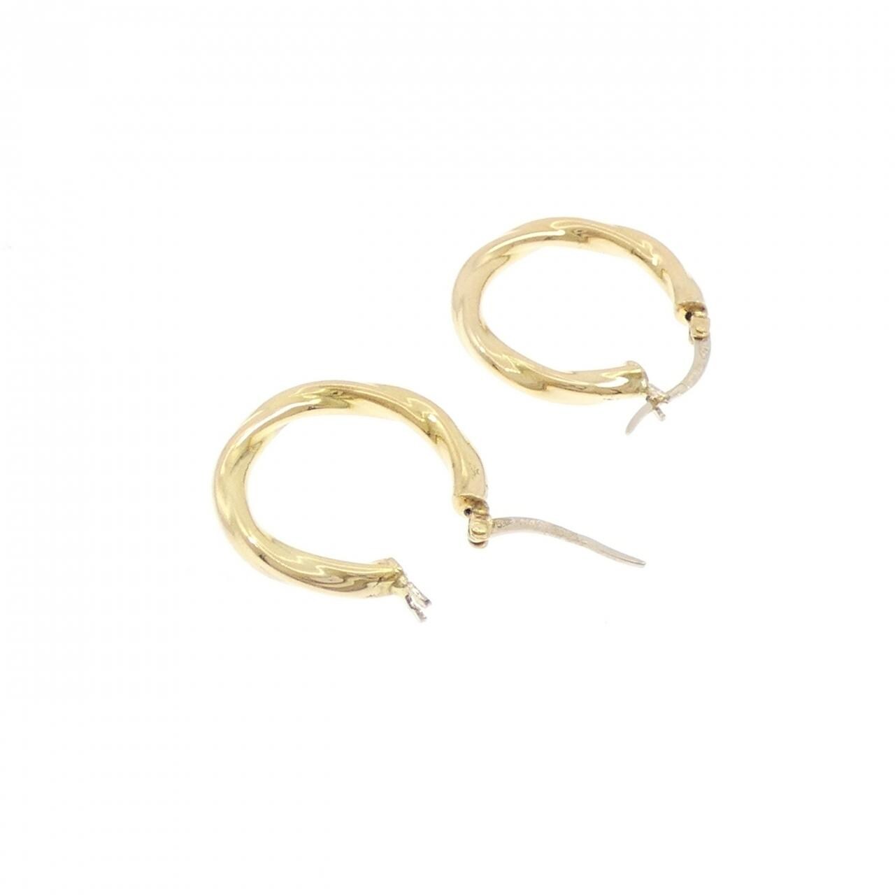 750YG hoop earrings