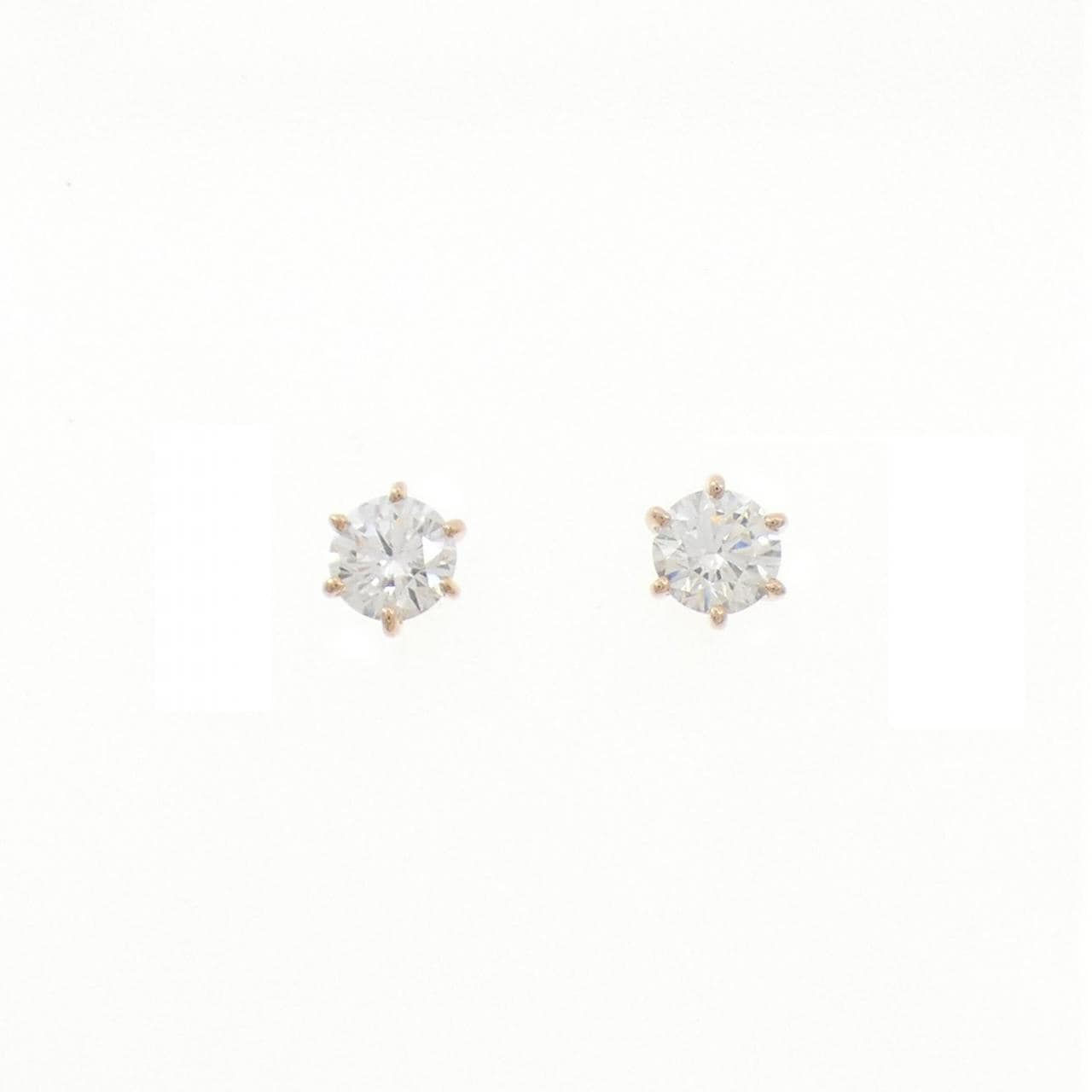 【リメイク】K18PG ダイヤモンド ピアス 0.333CT 0.334CT I VS2 EXT
