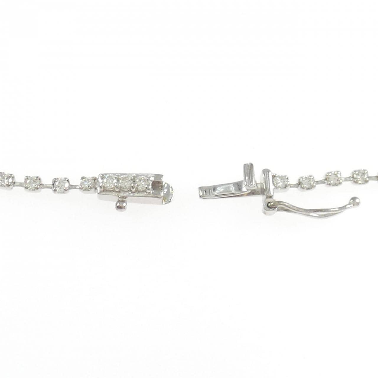 K18WG ダイヤモンド ブレスレット 1.00CT
