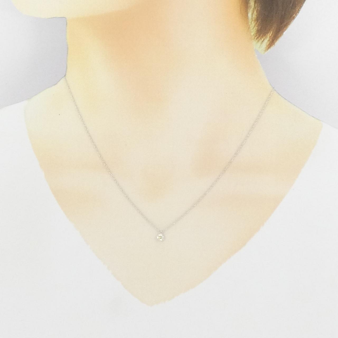 K10WG ダイヤモンド ネックレス 0.13CT