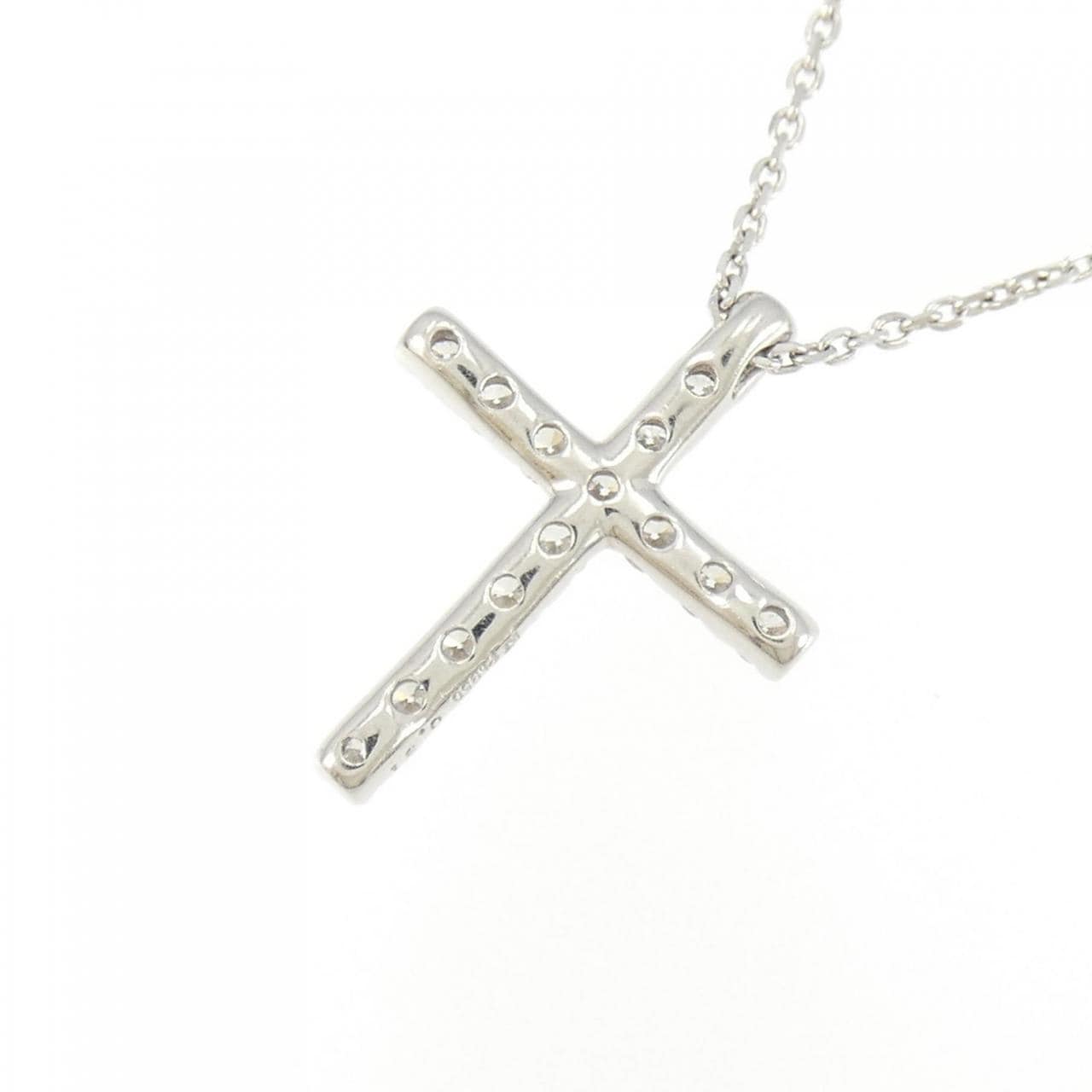 [BRAND NEW] PT Cross Diamond Necklace 0.31CT