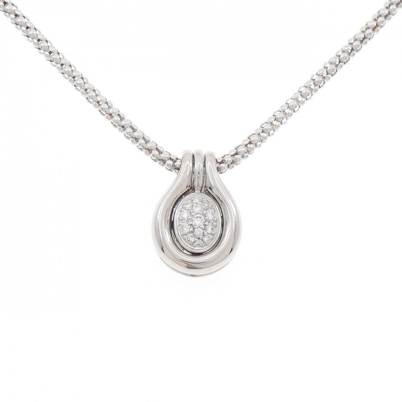 750WG blue Topaz necklace