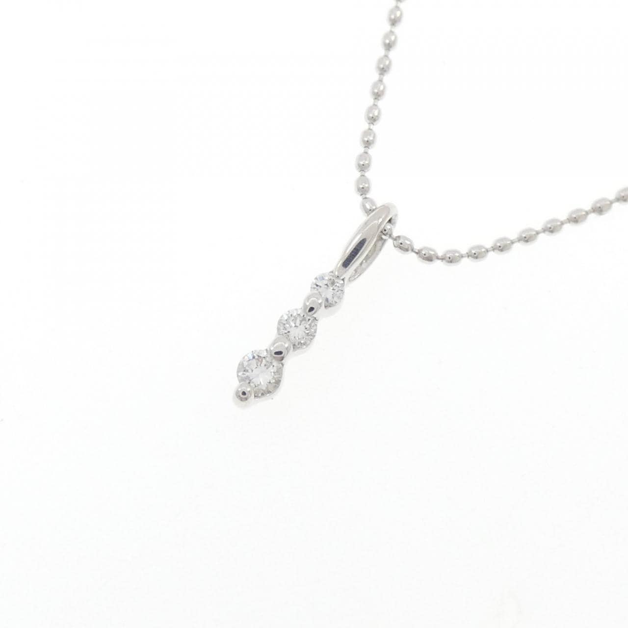 K18WG ダイヤモンド ネックレス