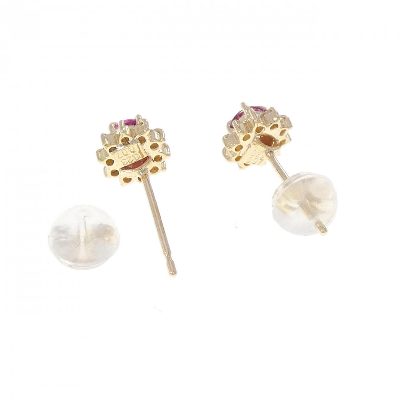 K18YG ルビー ピアス 0.46CT