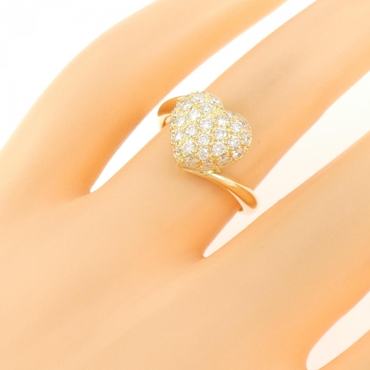 K18YG ハート ダイヤモンド リング 0.60CT