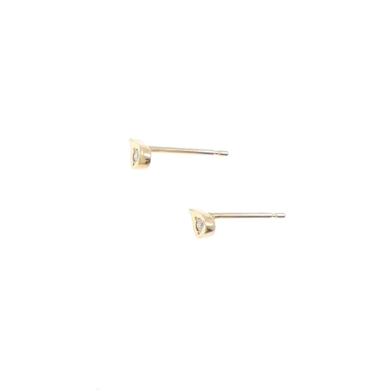 K18YG Diamond earrings 0.02CT