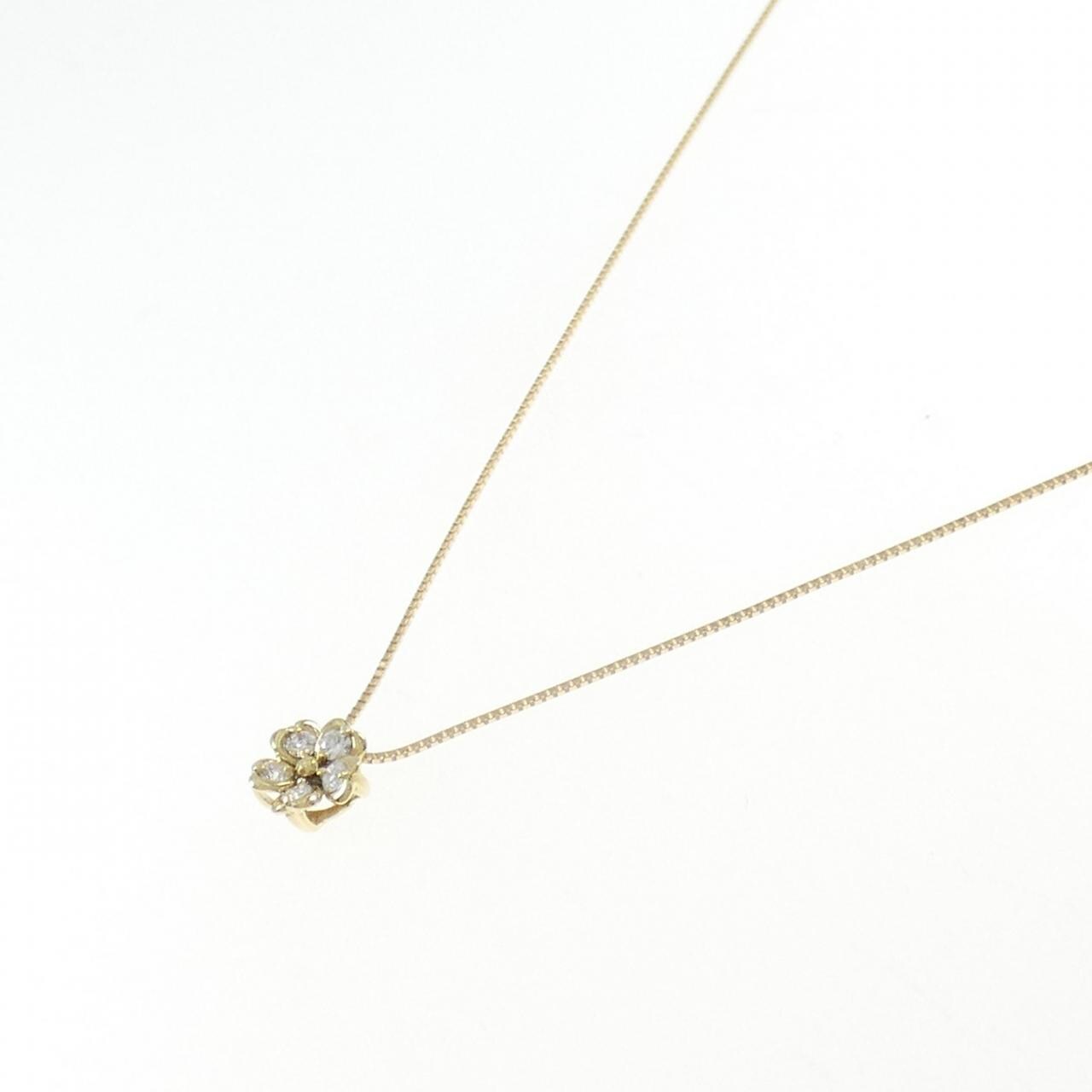 Ginza Tanaka Flower Diamond Necklace 0.25CT
