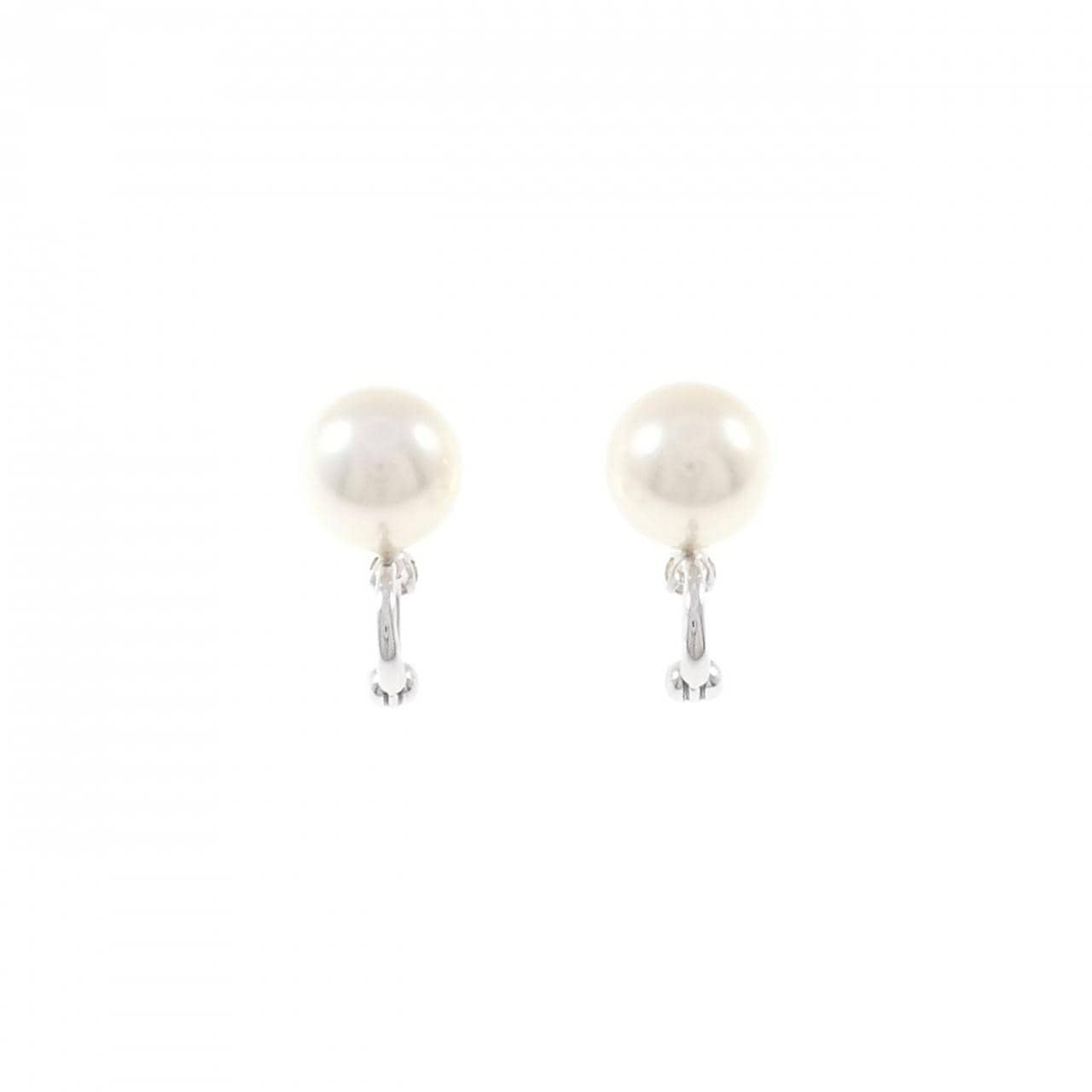 K18WG Akoya pearl earrings 8.5mm