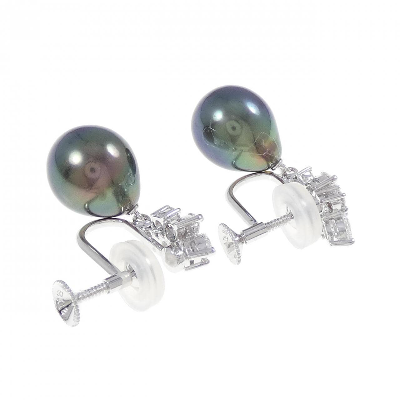 MIKIMOTO black butterfly pearl earrings