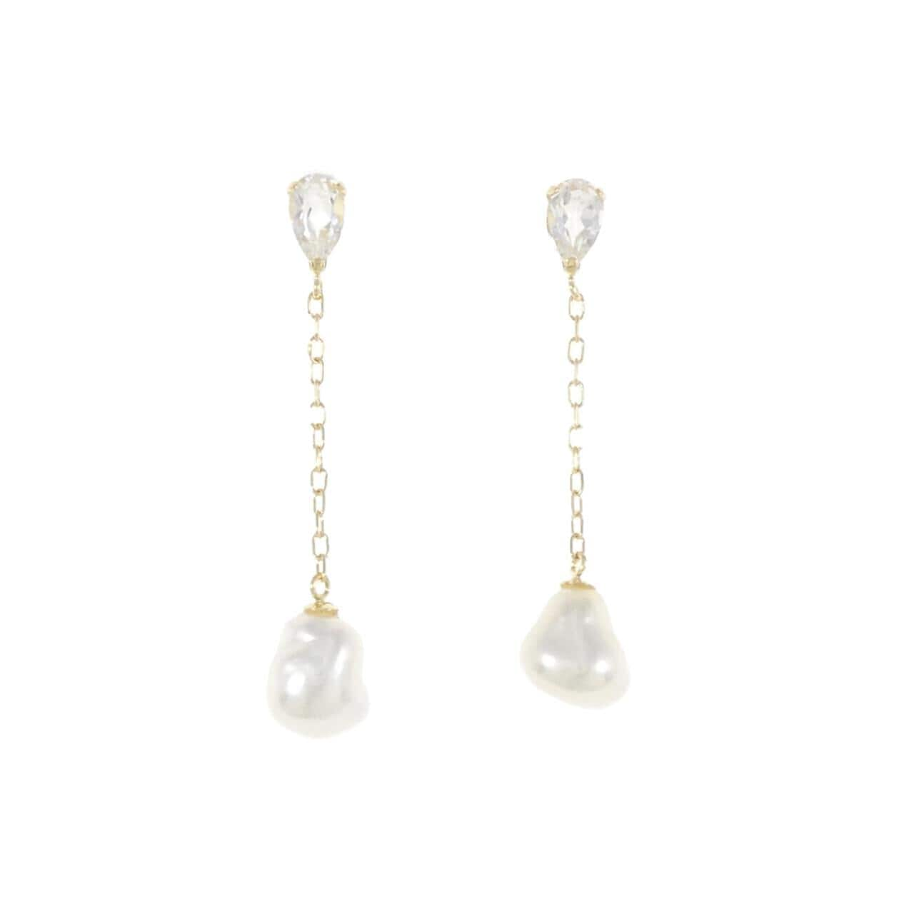 K18YG Akoya pearl earrings