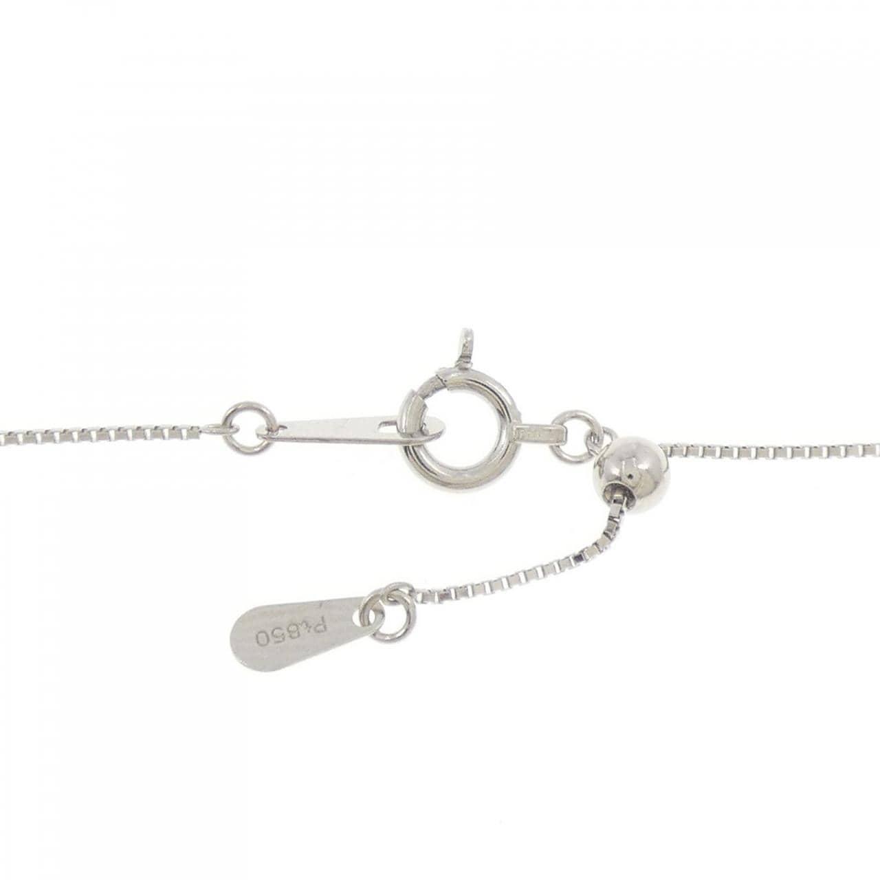 PT900/PT850 ソリティア ダイヤモンド ネックレス 0.09CT