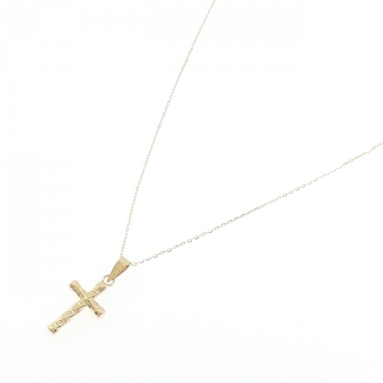K18YG クロス ネックレス