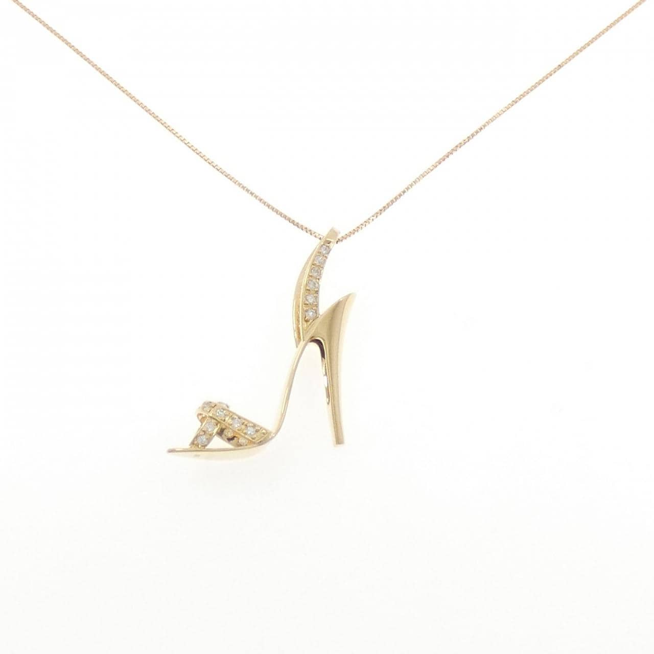 K18YG ハイヒール ダイヤモンド ネックレス 0.33CT