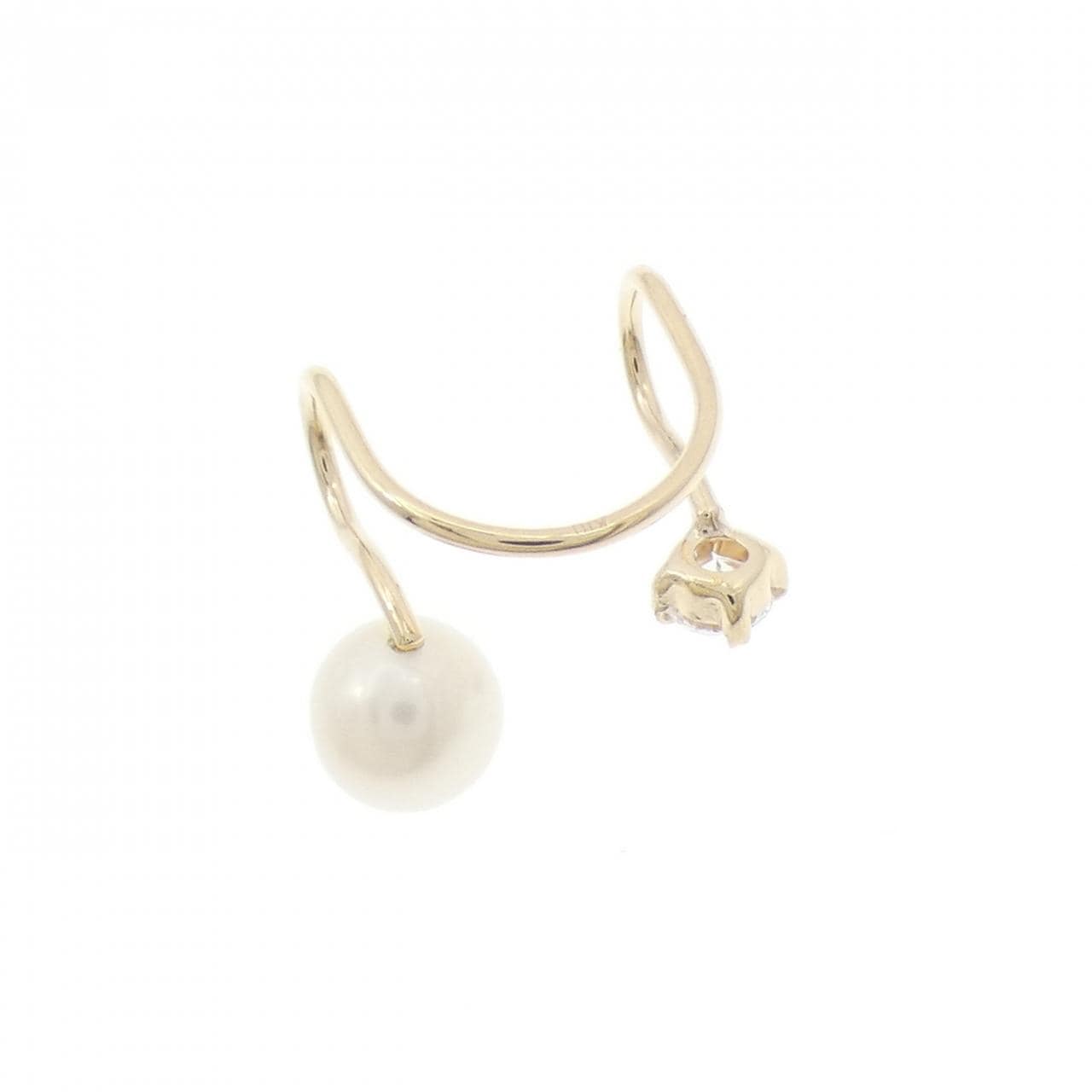 K10WG 淡水パール イヤーカフ 5.3mm 片耳