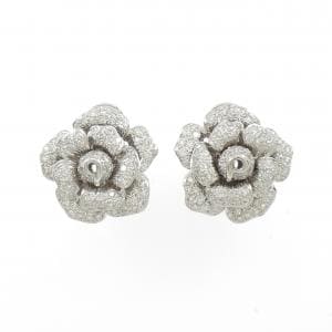 750WG フラワーダイヤモンド ピアス 1.83CT