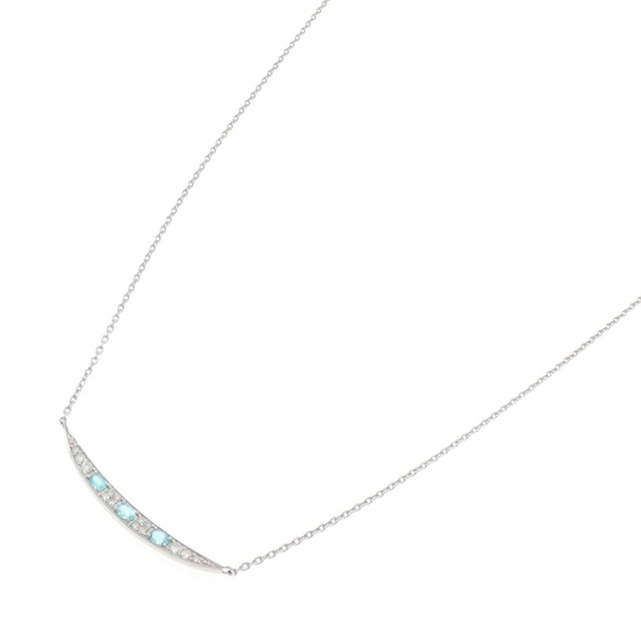 PT900/PT850 パライバトルマリン ネックレス 0.15CT