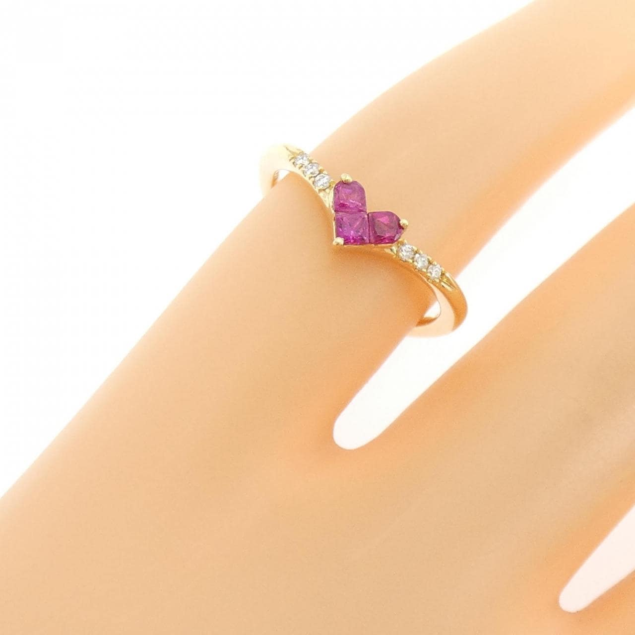 スタージュエリー ミステリアスハート ピンキーリング 0.15CT