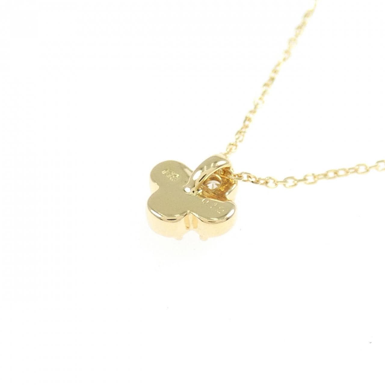 K18YG flower Diamond necklace 0.12CT