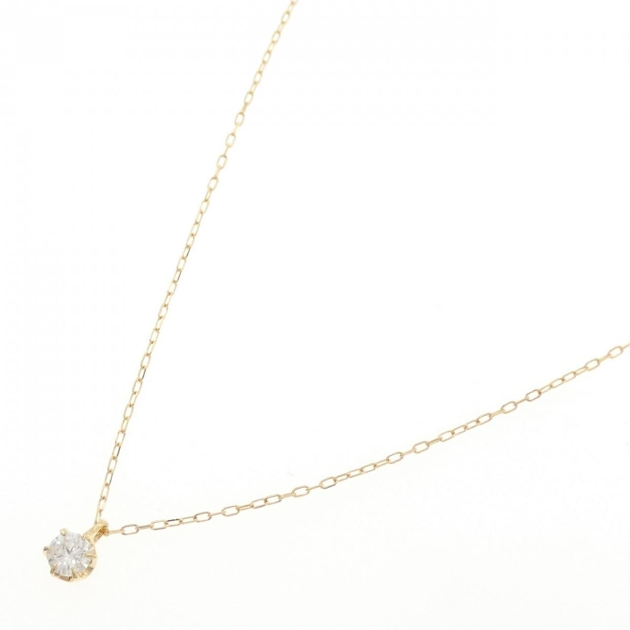 K18YG ソリティア ダイヤモンド ネックレス 0.148CT