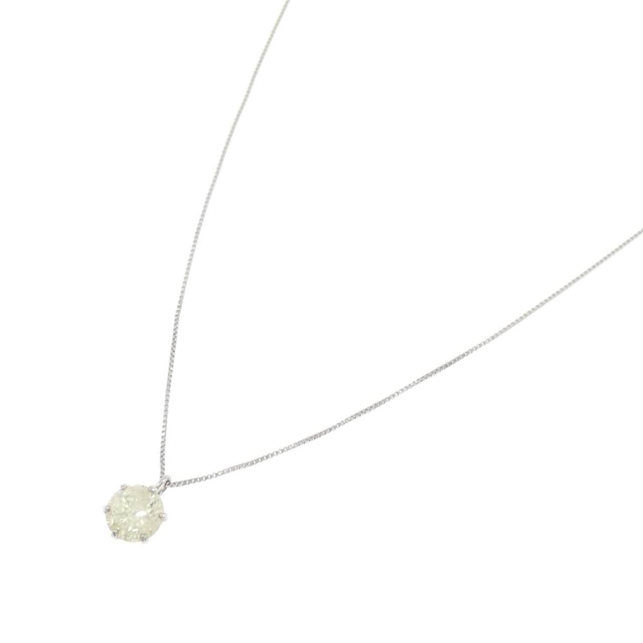 PT900/PT850 ソリティア ダイヤモンド ネックレス 0.47CT