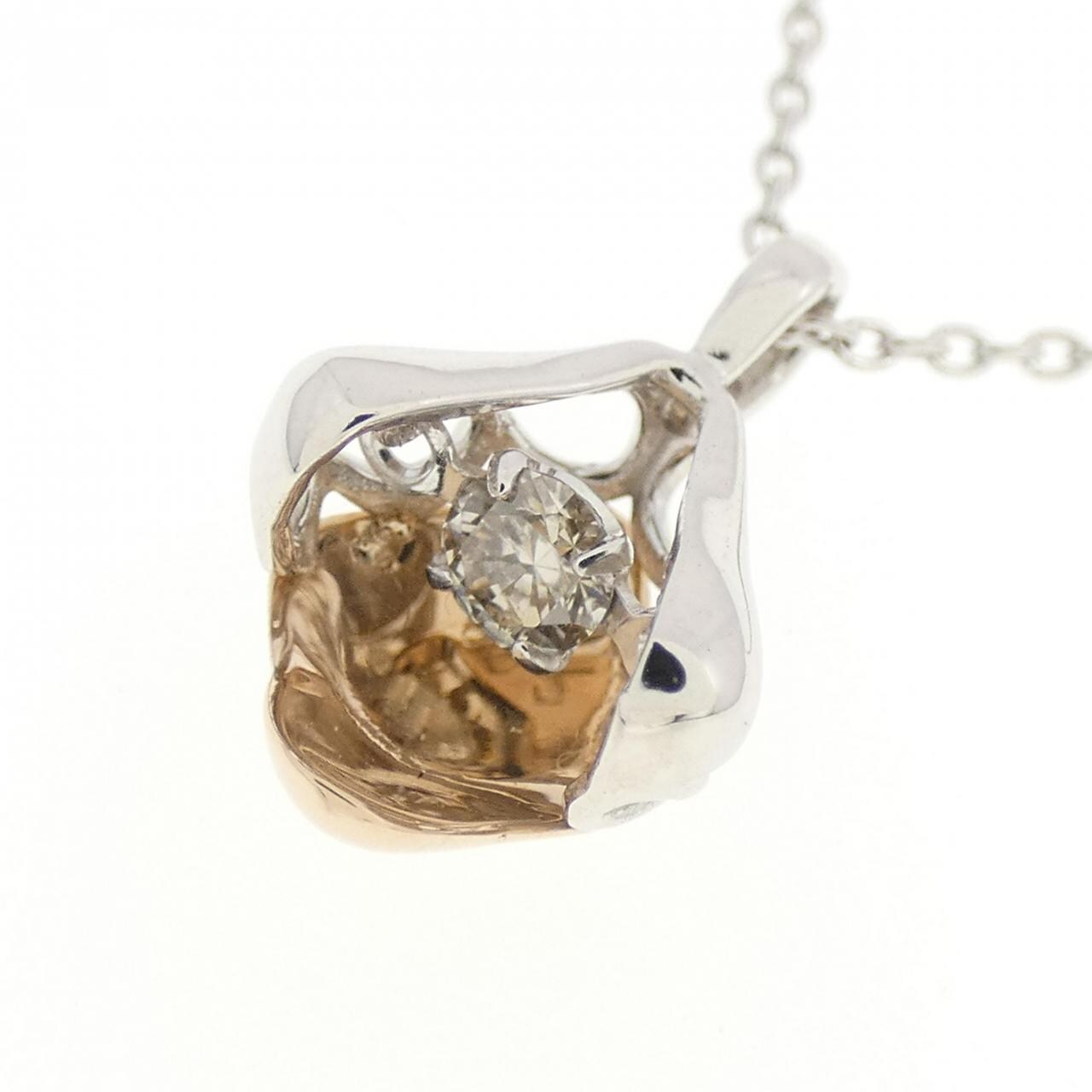 K18WG/K18PG ダイヤモンド ネックレス 0.09CT